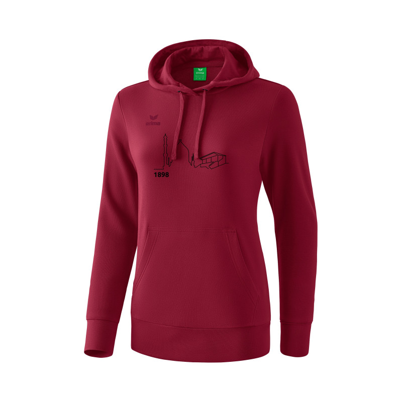 Kapuzensweat bordeaux (Damen)